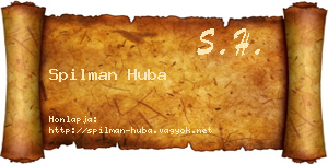 Spilman Huba névjegykártya